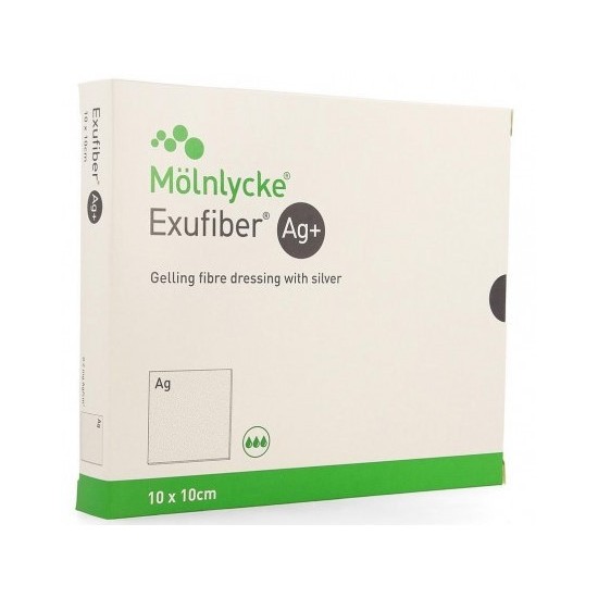 EXUFIBER AG+ 10X10CM 10PZ