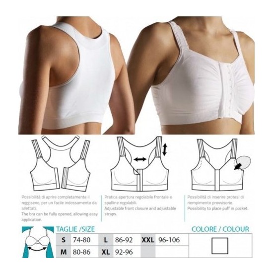 ORIONE 9651 REGGISENO MASTECTOMIA APERTURA FRONTALE