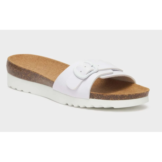 SANDALI GINNI IN SIMILPELLE BIANCA