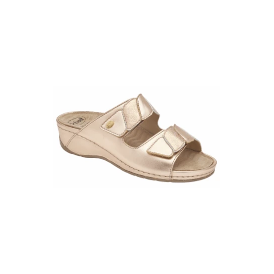 SANDALI NIVES 2 STRAPS ORO ROSA