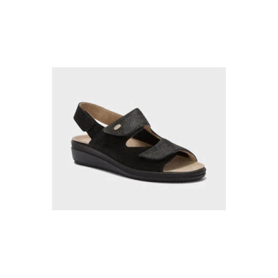 SANDALI ANTONIA PELLE SCAMOSCIATA NERO