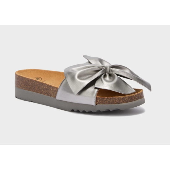 SANDALI BOWY 2.0 SIMILPELLE METALLIZZATE - OROROSA/ARGENTO