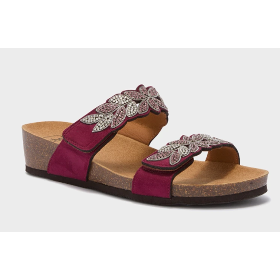SANDALI OTRANTO 2 STRAPS BORDEAUX