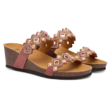 SANDALI CON ZEPPA TULUM ROSA CON PIETRE