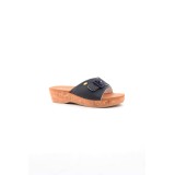 SANDALI WAPPY IN PELLE BLU/BIANCO