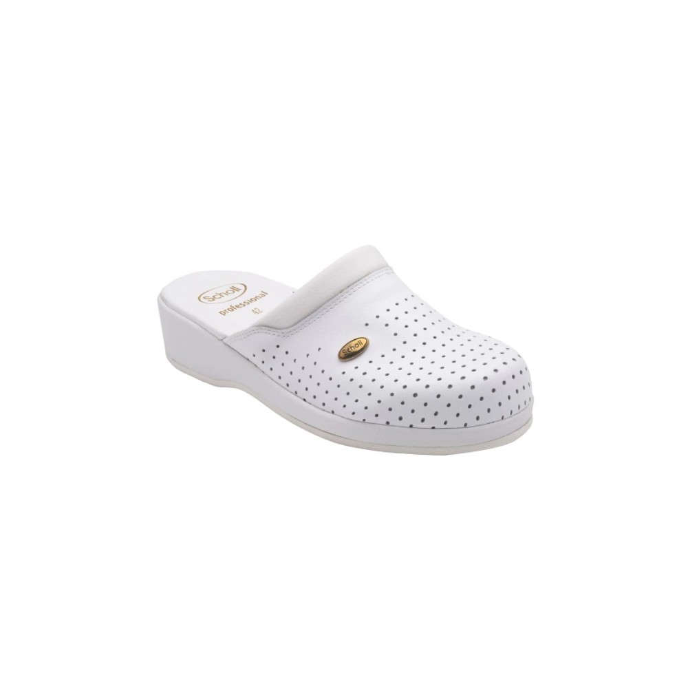 SCHOLL CLOG BACK GUARD BIANCO/BLU