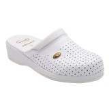 SCHOLL CLOG BACK GUARD BIANCO/BLU