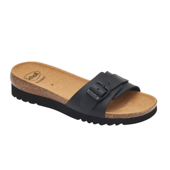 SANDALI GINNI IN SIMILPELLE NERO