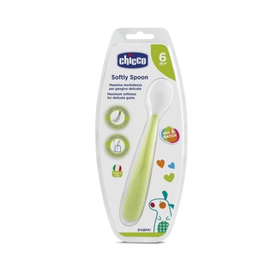 CHICCO CUCCHIAIO IN SILICONE 6MESI+ VERDE