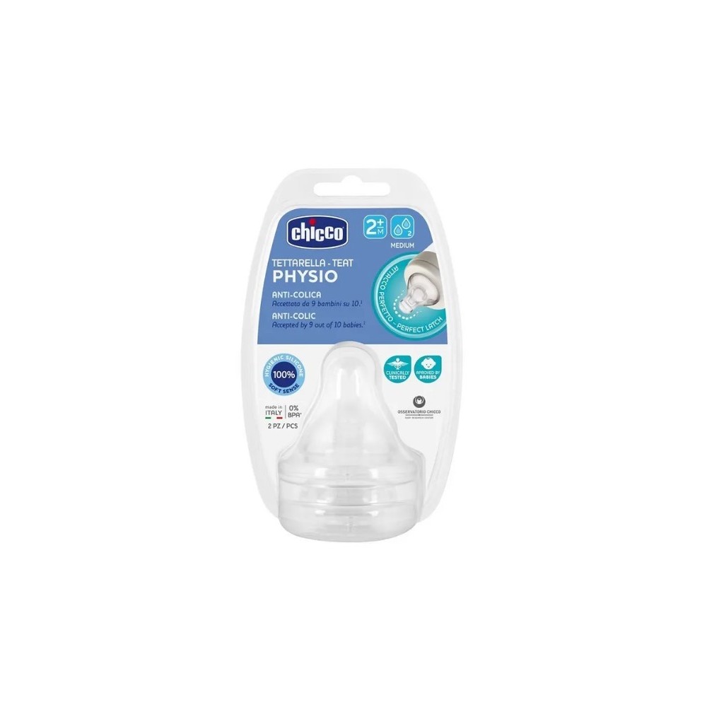 CHICCO TETTARELLE PERFECT5 2MESI SILICONE 2PZ 2 FORI
