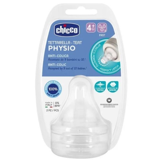 CHICCO TETTARELLE PERFECT5 4MESI SILICONE 3 FORI 2PZ