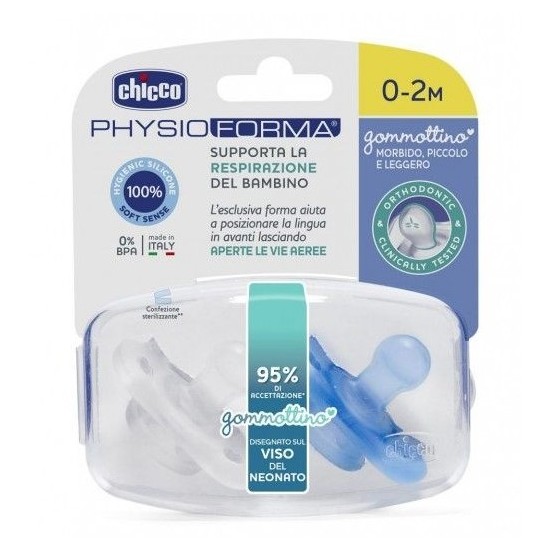 CHICCO GOMMOTTO AZZURRO 0-2MESI 2PZ