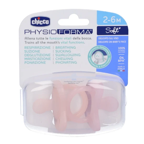 CHICCO GOMMOTTO SILICONE ROSA 2-6MESI  2PZ