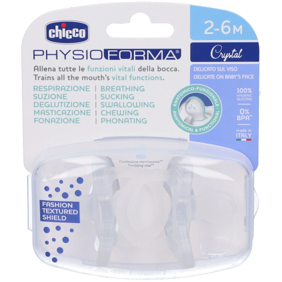 CHICCO GOMMOTTO SILICONE CRYSTAL 2-6MESI 2PZ