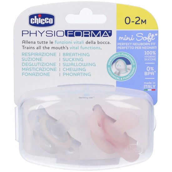 CHICCO GOMMOTTO MINI ROSA 0-2MESI 2PZ
