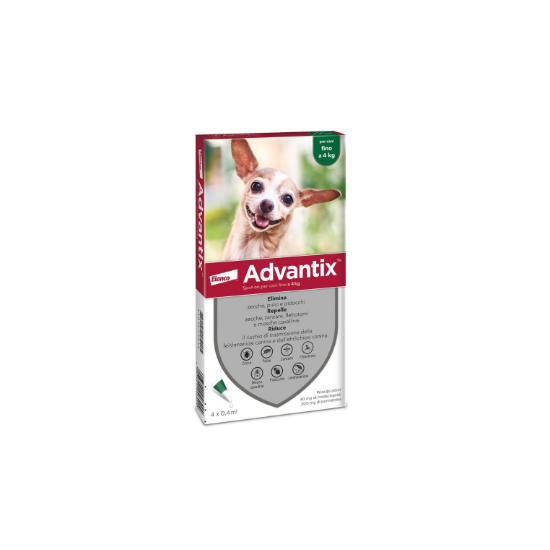 ADVANTIX SPOT ON 4 PIPETTE 0-4KG