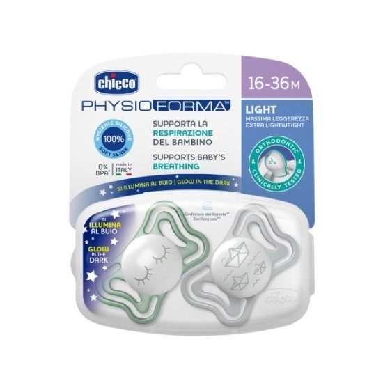 CHICCO SUCCHIETTO LIGHT LUMINOSO SILICONE 16-36MESI 2PZ