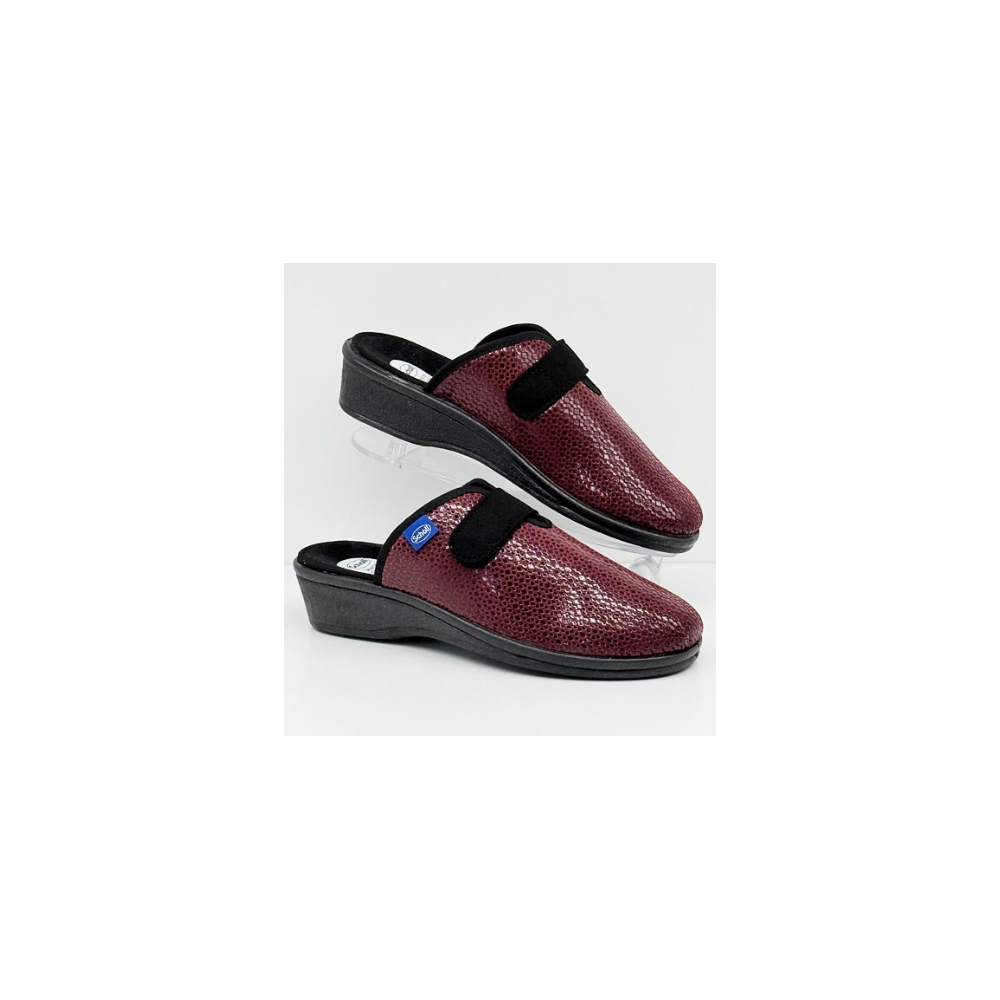 ELSA STRAP STAMPATE BORDEAUX
