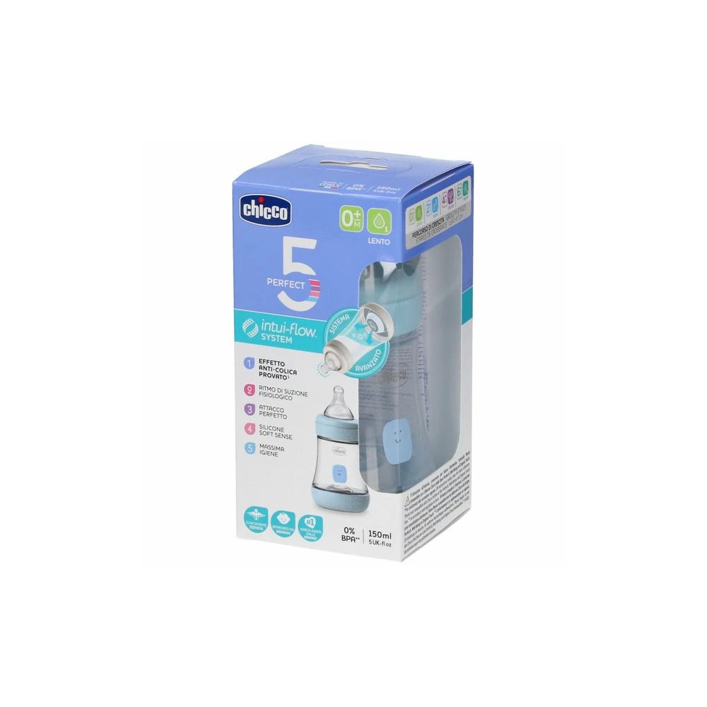 CHICCO BIBERON P5 150ML SLOW SILICONE BOY