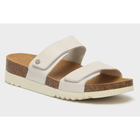 SANDALI LUSAKA 2.0 IN PELLE NERO/BIANCO