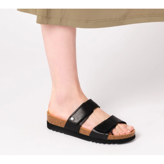 SANDALI LUSAKA 2.0 IN PELLE NERO/BIANCO