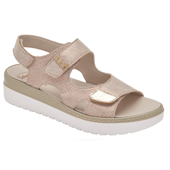 VERSILIA SANDALI IN PELLE CON CINTURINO PLATINO