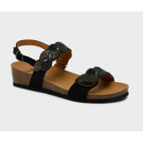 ABU DHABI SANDALI CON CINTURINO - NERO+STRASS