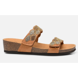 ABU DHABI SANDALI MICROFIBRA + STRASS TAN