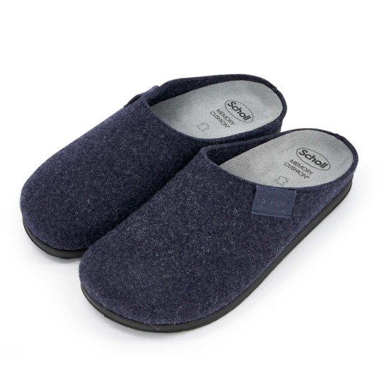 PANTOFOLE ELIO UOMO IN LANA BLU