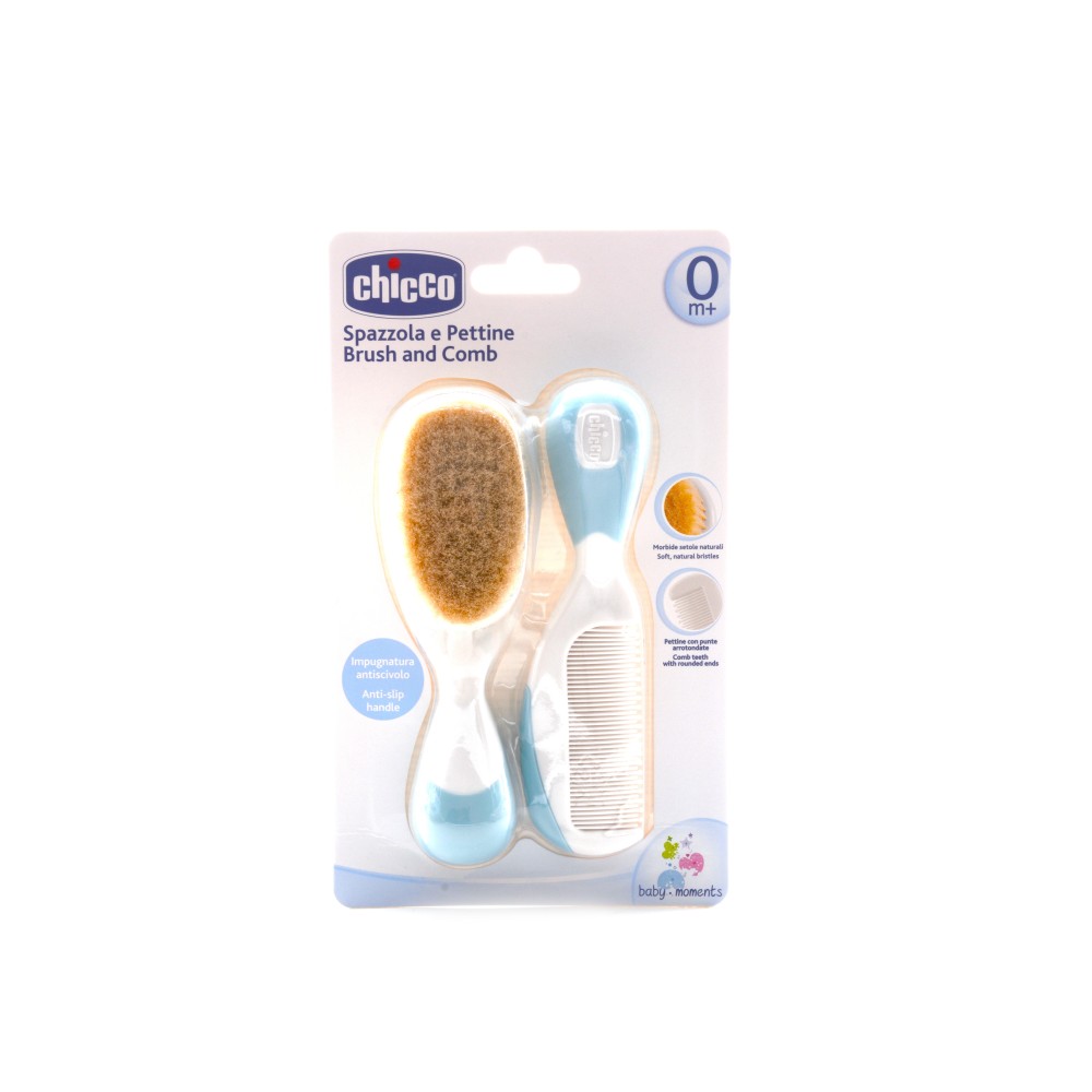 CHICCO SPAZZOLA E PETTINE AZZURRO