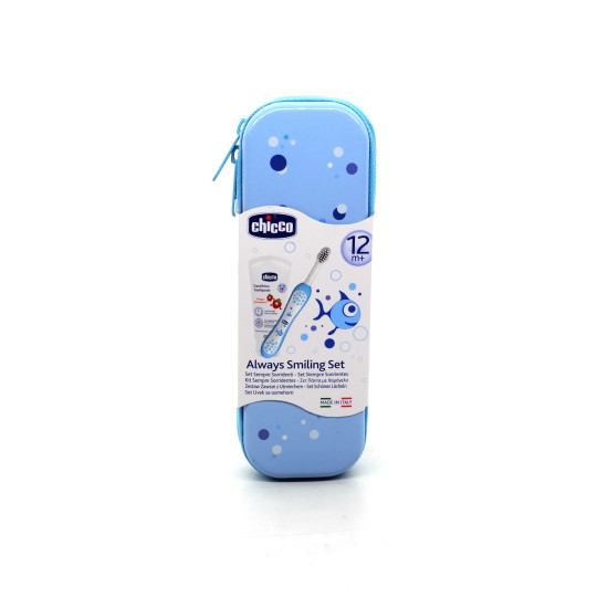 CHICCO SET SPAZZOLINO+DENTRIFRICIO 6MESI+ AZZURRO