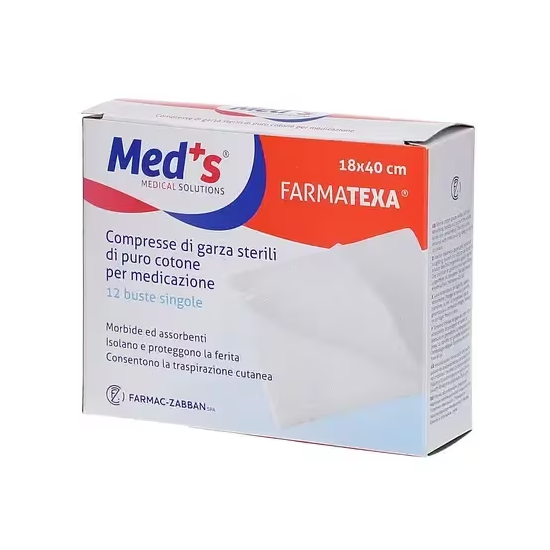 COMPRESSE DI GARZA 18X40CM - 12PZ MEDS CON FUSTELLA