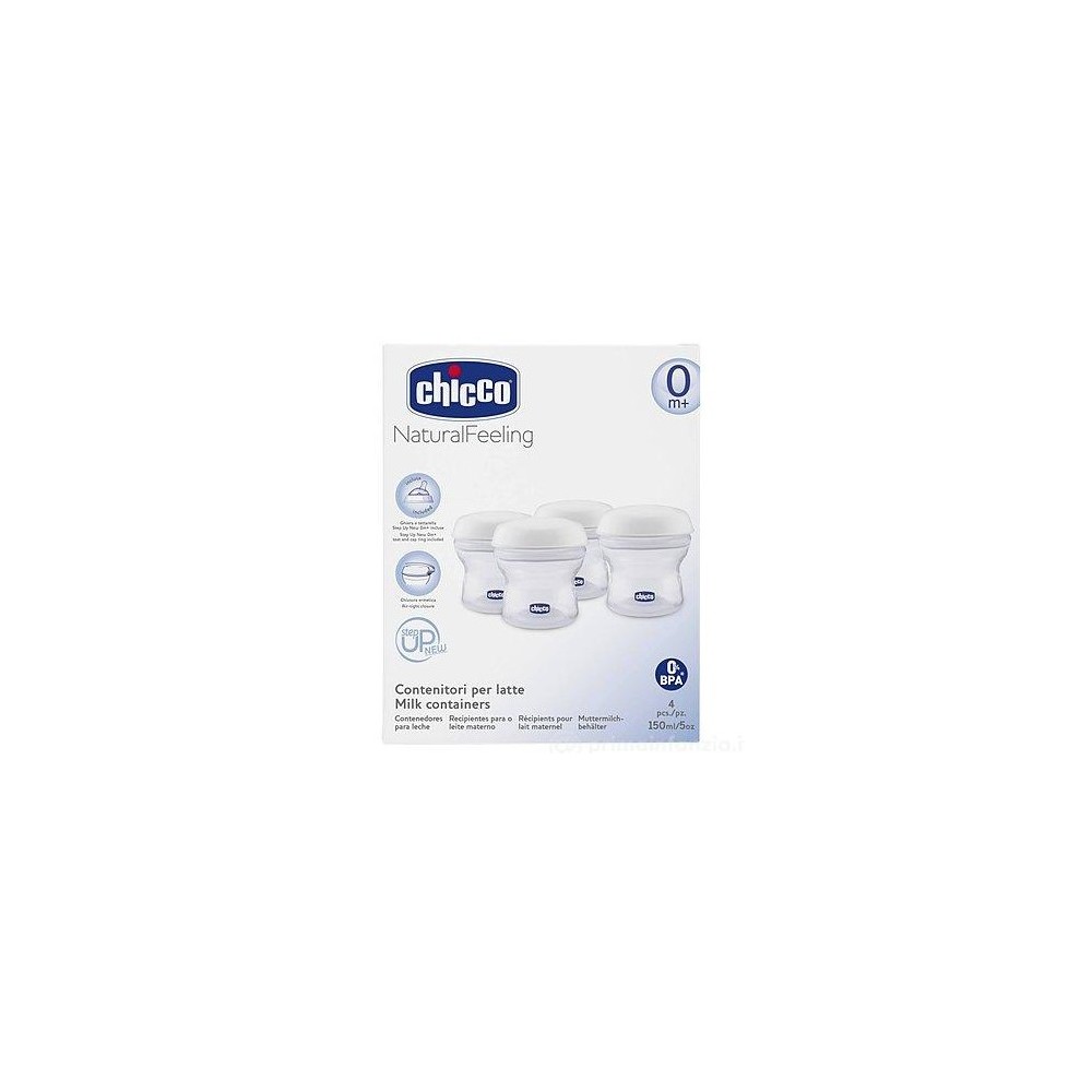 CHICCO CONTENITORI PER LATTE 4PZ