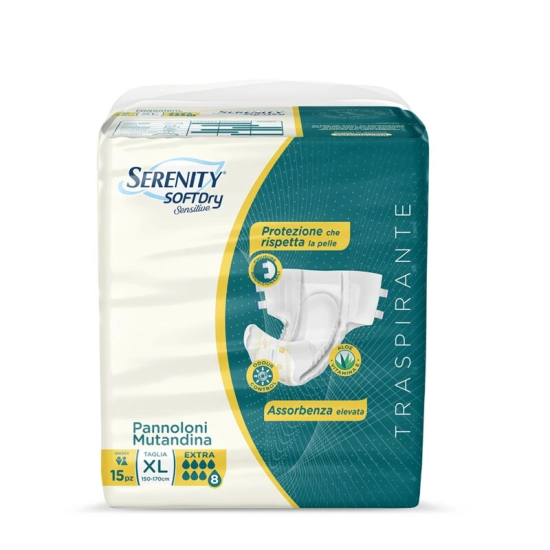 SERENITY PANN.MUTAND. SOFTDRY EXTRA XL - 15PZ