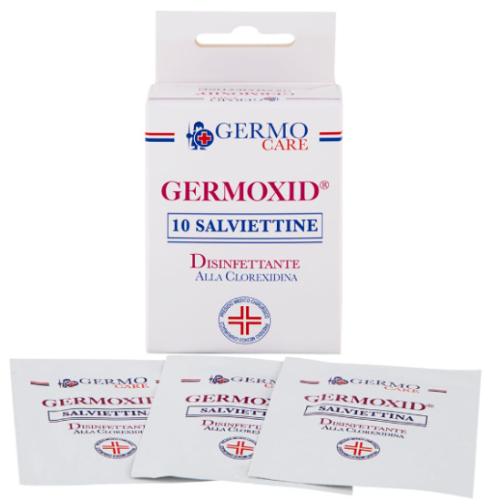 GERMOXID FAZZOLETTI DISINFETTANTI CLOREXIDINA 10PZ