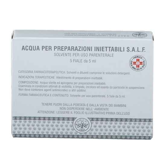 ACQUA X PREPARAZIONI INIETTABILI 5ML 5PZ