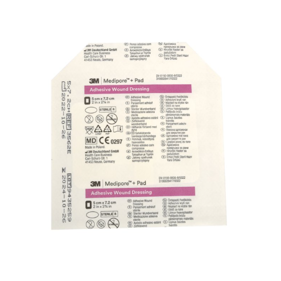 3M MEDIPORE +PAD 5X7,2CM 50PZ