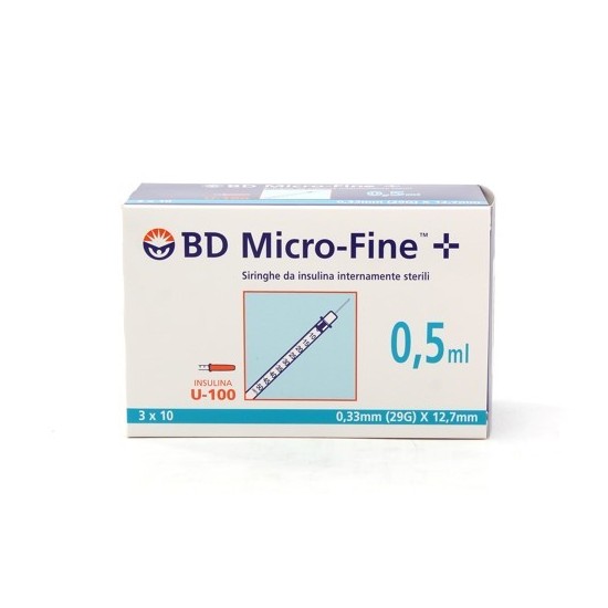 SIRINGHE INSULINA BD 0,5ML G29 12,7MM - 30PZ