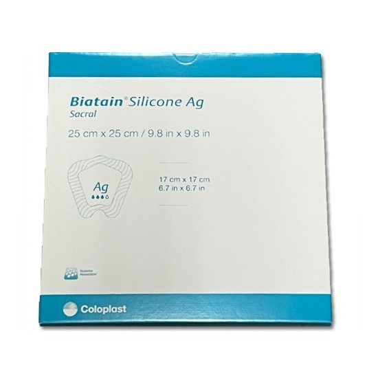 BIATAIN SILICONE AG ADESIVO SACRAL 25X25 - 5PZ 39651