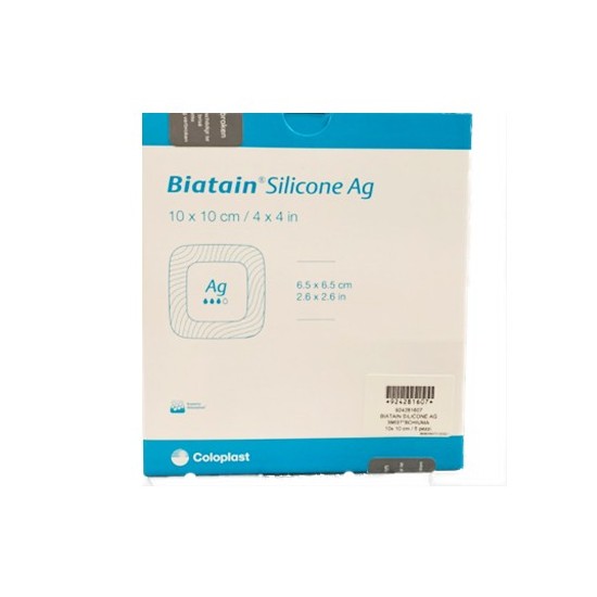 BIATAIN AG SILICONE ADESIVO 10X10 - 5PZ 39637