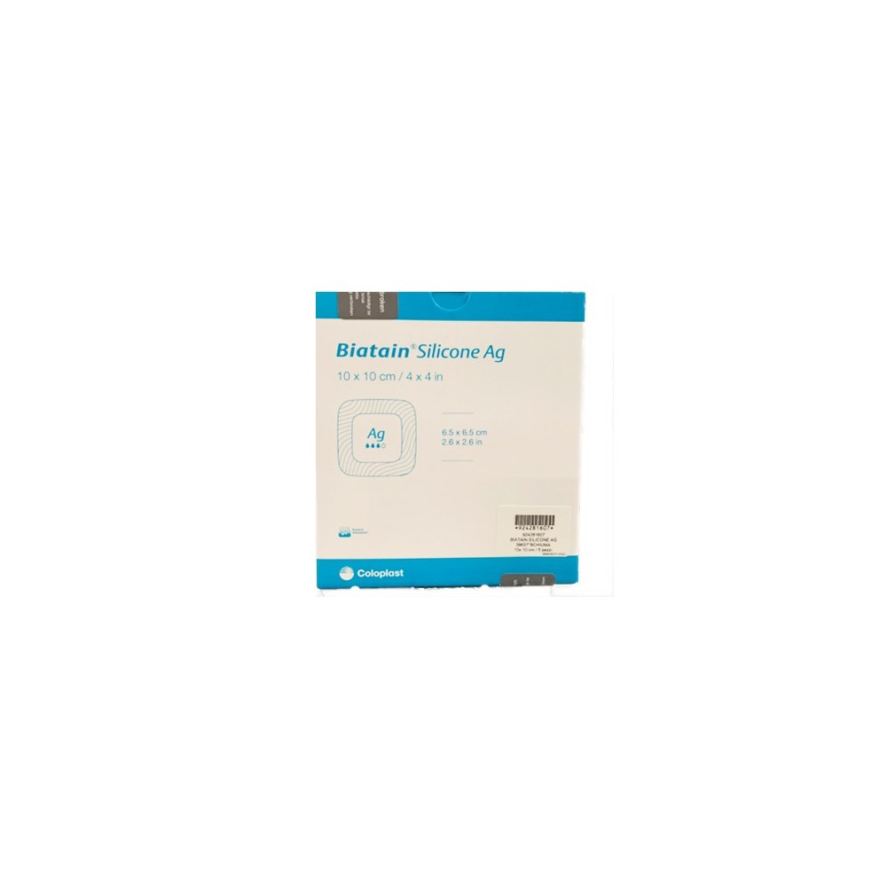 BIATAIN AG SILICONE ADESIVO 10X10 - 5PZ 39637