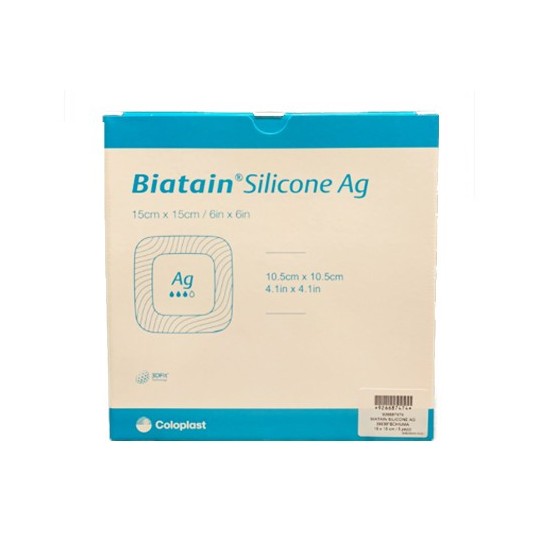 BIATAIN AG SILICONE ADESIVO 15X15 - 5PZ 39639