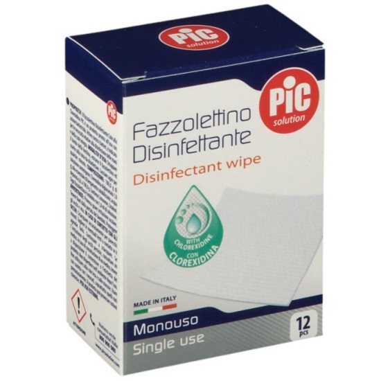 PIC FAZZOLETTINI DISINFETTANTI - 12PZ MONOUSO