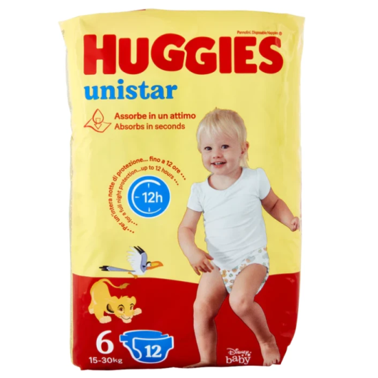 HUGGIES UNISTAR BASE 6 6X12PZ
