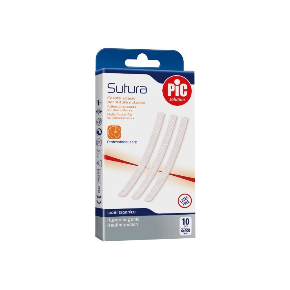 CEROTTI PIC SUTURA 6X100MM 10PZ