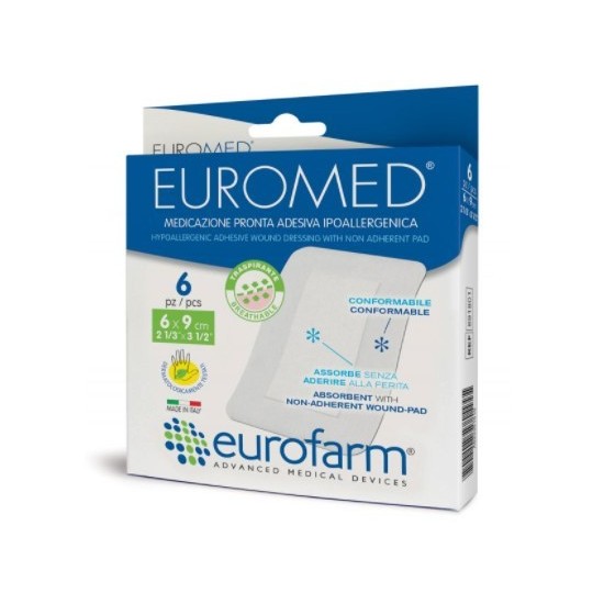 EUROMED MEDICAZIONE POST-OP 9X6CM 6PZ