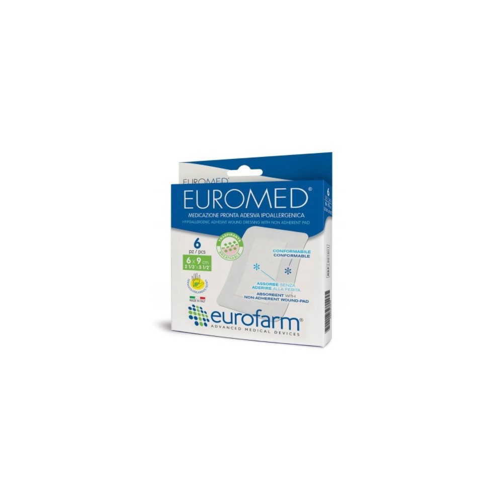 EUROMED MEDICAZIONE POST-OP 9X6CM 6PZ