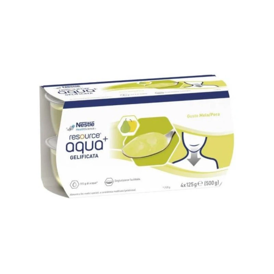 RESOURCE AQUA MELA/PERA CON ZUCCHERO 4X125G