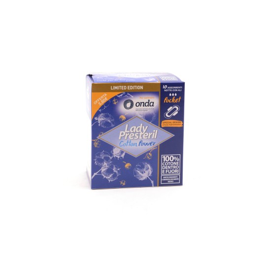 LADY PRESTERIL ASSORBENTI NOTTE CON ALI POCKET 10PZ