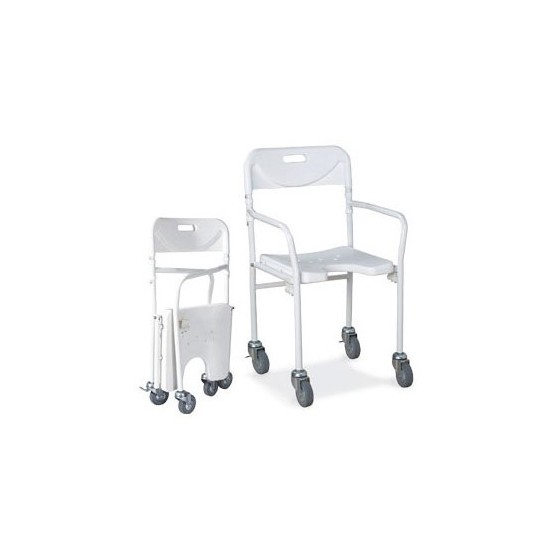 SEDIA DA DOCCIA PIEGHEVOLE CON RUOTE